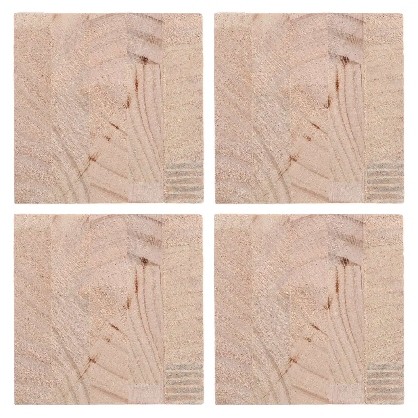 4Pcs Wooden Square Furniture Risers for Bed Table Chair Desk Legs Elevate Height Add Stability Floor Scratch Protection