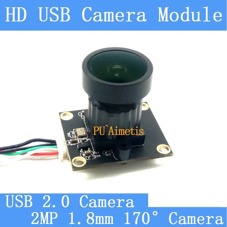 PU`Aimetis HD 미니 감시 카메라 720P HD 170도 광각 USB2.0 CCTV 카메라 모듈