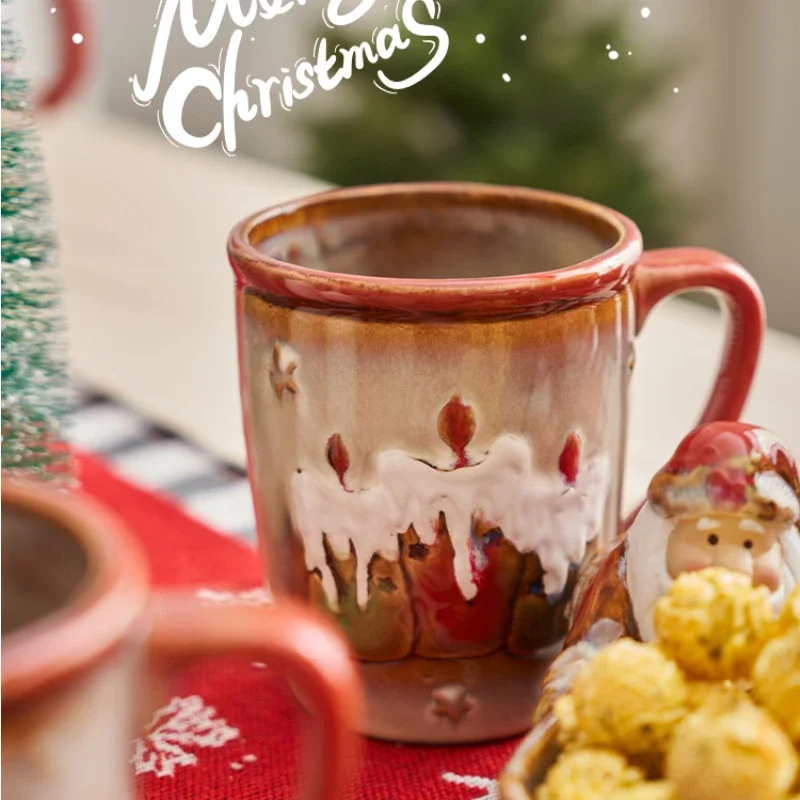 Tazza di pupazzo di neve tazza di ceramica creativa di grande capacità tazze da caffè adorabili uomini e donne compleanno regalo di natale tazza da