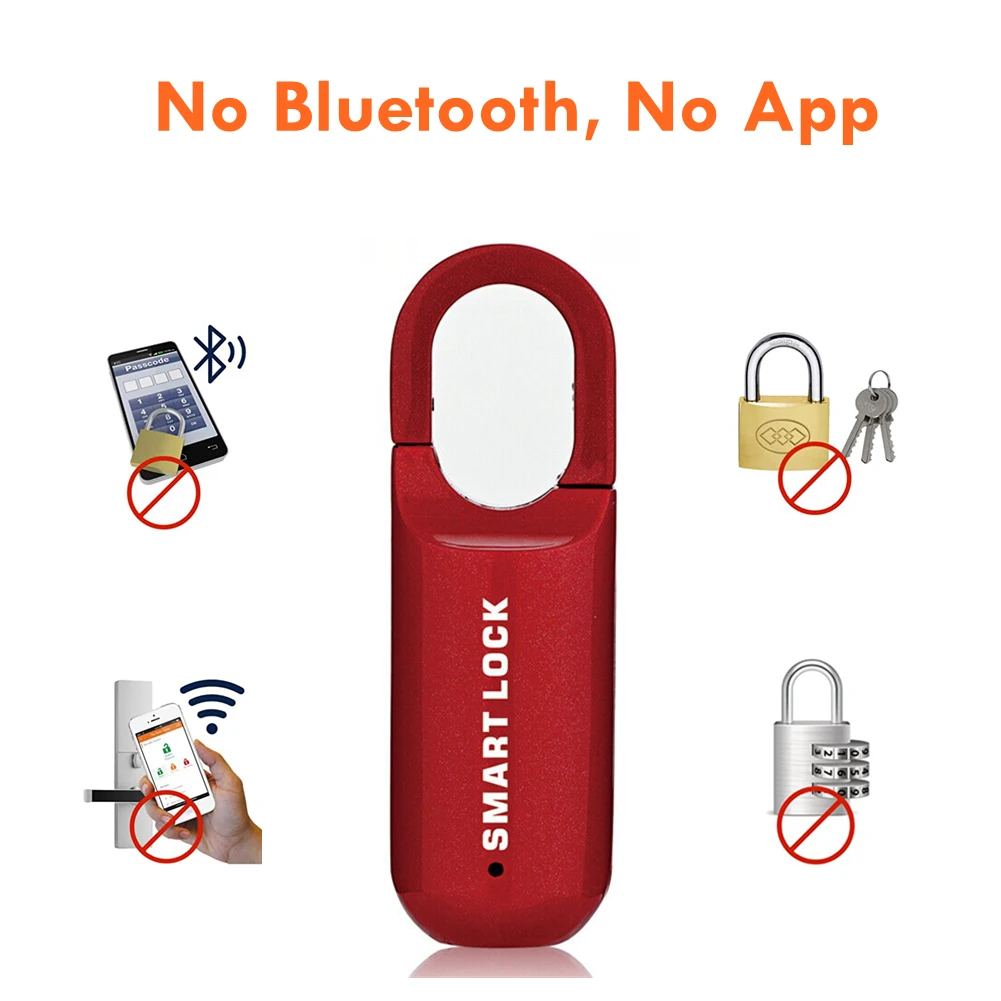 Tuya Smart Home Fingerprint Locks Bluetooth Biometric Electronic Lock Padlock Waterproof USB Rechargeable Security Protection