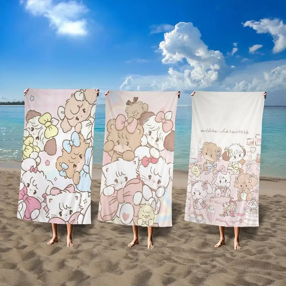 Cute M-Mikko I-Illustrations Microfiber Beach Towel Absorbent Quick dry Soft Yoga Swimming Resort Mountain Climbing Towel