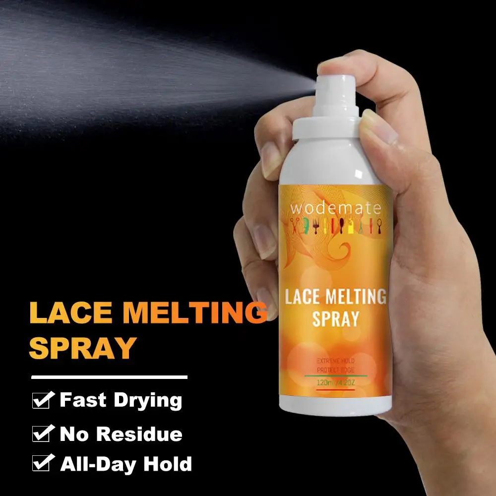 Lace Melting Spray Glueless Hair Adhesive For Wigs Fast Drying Lace Bond Adhesive Spray For Toupee Frontal Hairpiece Wholesale