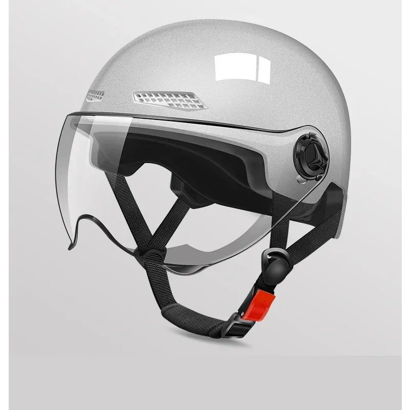 

2025 Helmet For Electric Motorcycle Man Woman Helmet Sun Protection Anti-UV Lightweight Half Helmet 4 Layers Of Protection