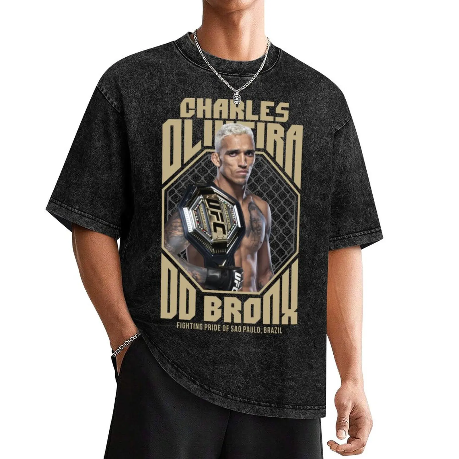 CHARLES OLIVEIRA T-Shirt T-Shirt blue lock Aesthetic clothing mens t shirts top quality