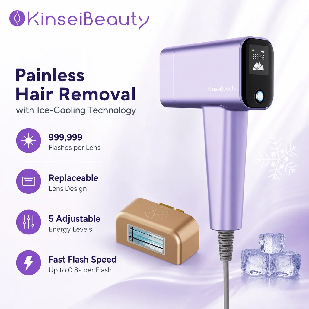 Kinseibeauty T16  Laser Hair Removal Cooling Painless Epilator 999999 Flashes Epilator Body Depilador a Laser