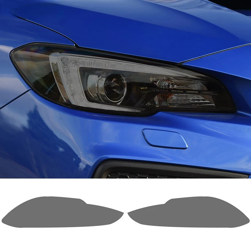 

2 Pcs Car Headlight Protective Film Front Light Transparent Smoked Black TPU Sticker For Subaru WRX VA 2015-2021 STI Accessories