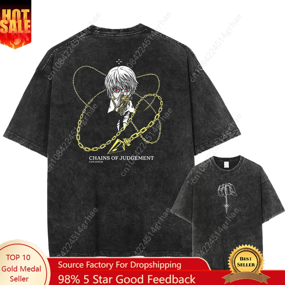 

Summer Loose Tops Tees Vest Anime Print T-Shirt Men Streetwear Vintage Black T Shirt Harajuku Oversized T Shirt