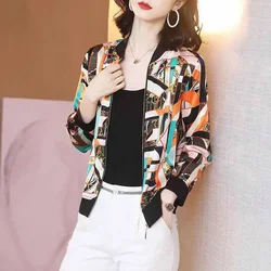 Fashion Summer Women's Jackets Coats Female Windbreaker Sun Protection Print Zipper Thin  Coat Ladies Casual Clothing G357