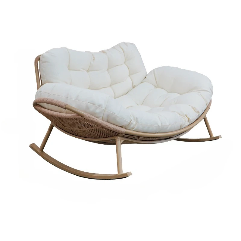 

Double rocking chair Adult recliner Lazy balcony Living room Leisure sofa Sleeping outdoor courtyard Home rocking