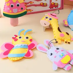 Non Woven Fabric Pendant Material Kit Handmade Cartoon Animal Sewing Craft Kit Educational Handcraft DIY Non Woven Fabric Kit