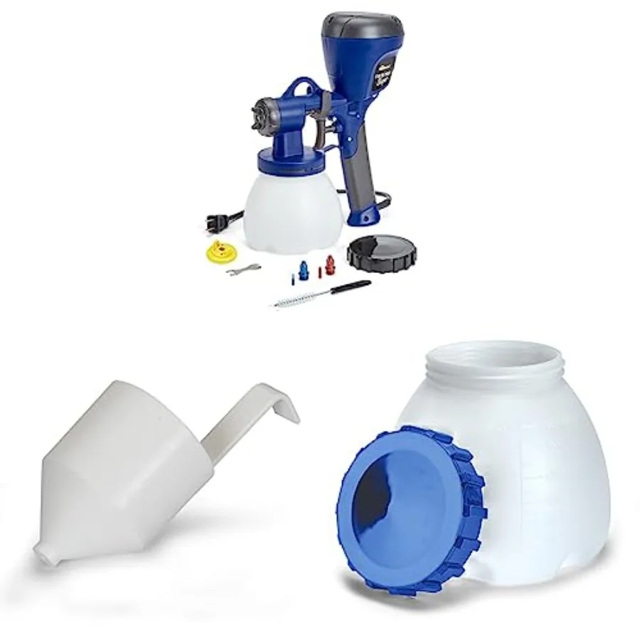 

C800971.A Super Finish Max HVLP Paint Sprayer Spray Gun and C900205M Viscosity Paint Consistency Measuring Cup White and C90009