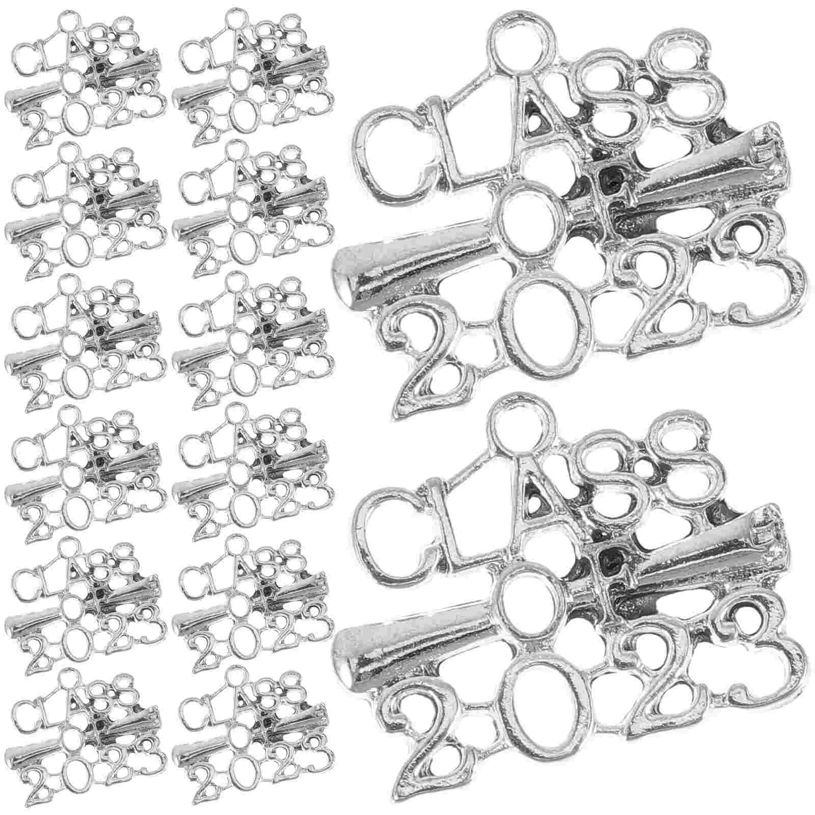 

20 Pcs 2023 Graduation Pendant Charms Jewelry Keychain Hanging Decoration Small Zinc Alloy for DIY Craft