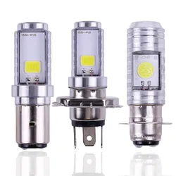 1PCS H4 LED Bulbs P15D BA20D LED Motorcycle Headlight H6 COB Bulbs For MotorBike Scooter ATV HeadLamp 12V 6000K Moto Accessories