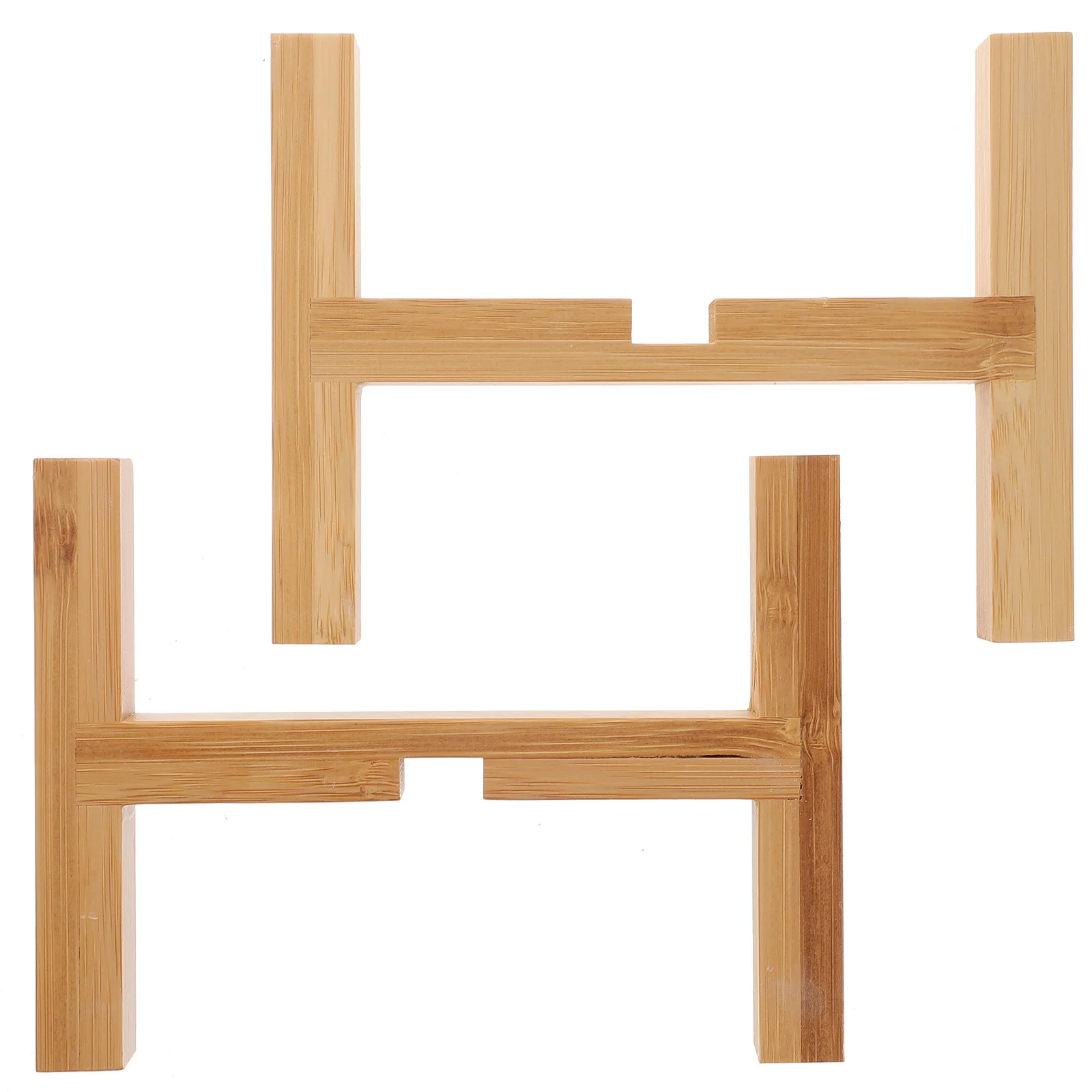 

Wooden Planter Stand Bamboo Tray Pot Rack Landed Potted Plants Holder Flower Flowerpot Props Outdoor