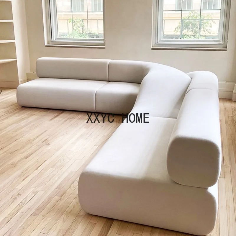 Shaped sofa Long irregular Fried Dough Twists shaped clothing store sofa