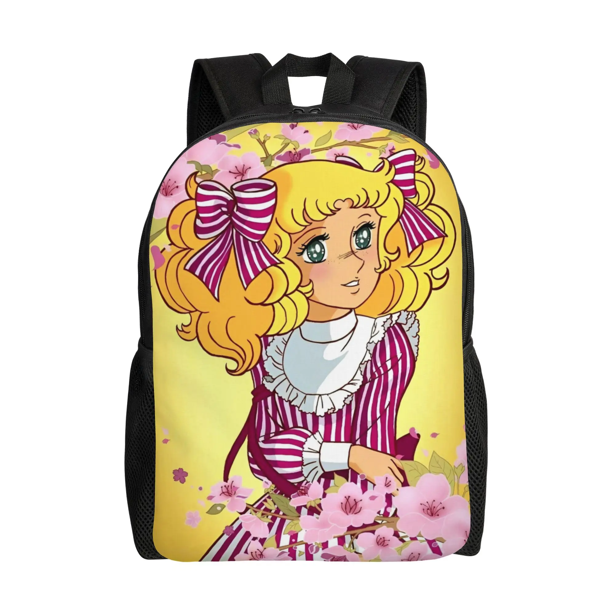 

Рюкзак Candy Candy в стиле манга и аниме, милый, стильный, спортивный, для студентов, для работы, в японском стиле, для мужчин и женщин, для ноутбука, холщовая сумка