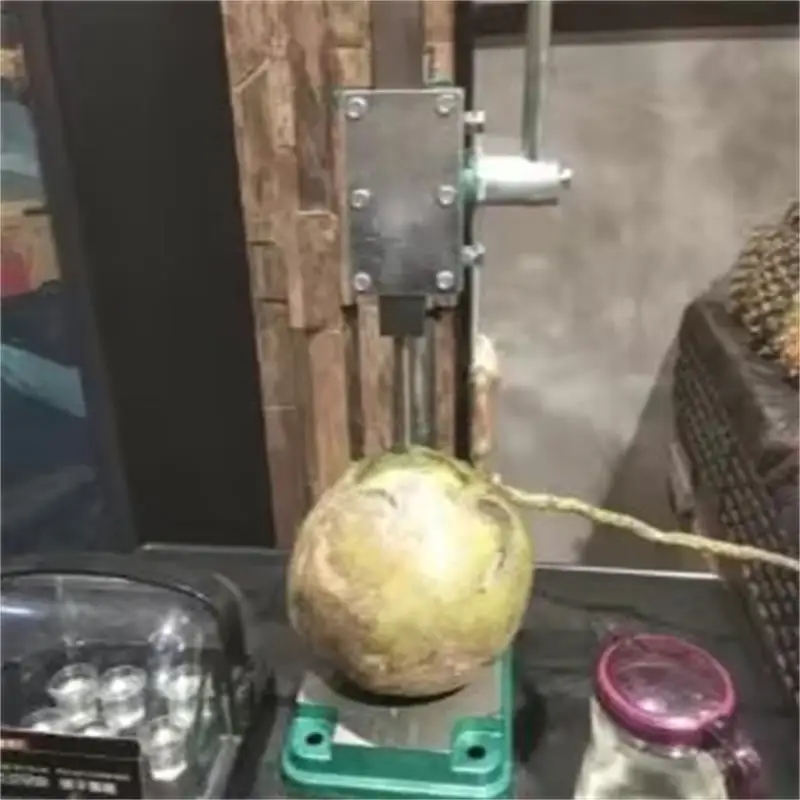 Gran oferta, cuchillo de coco de acero inoxidable verde fresco, herramientas abiertas manuales para agua de coco, máquina abridor de coco