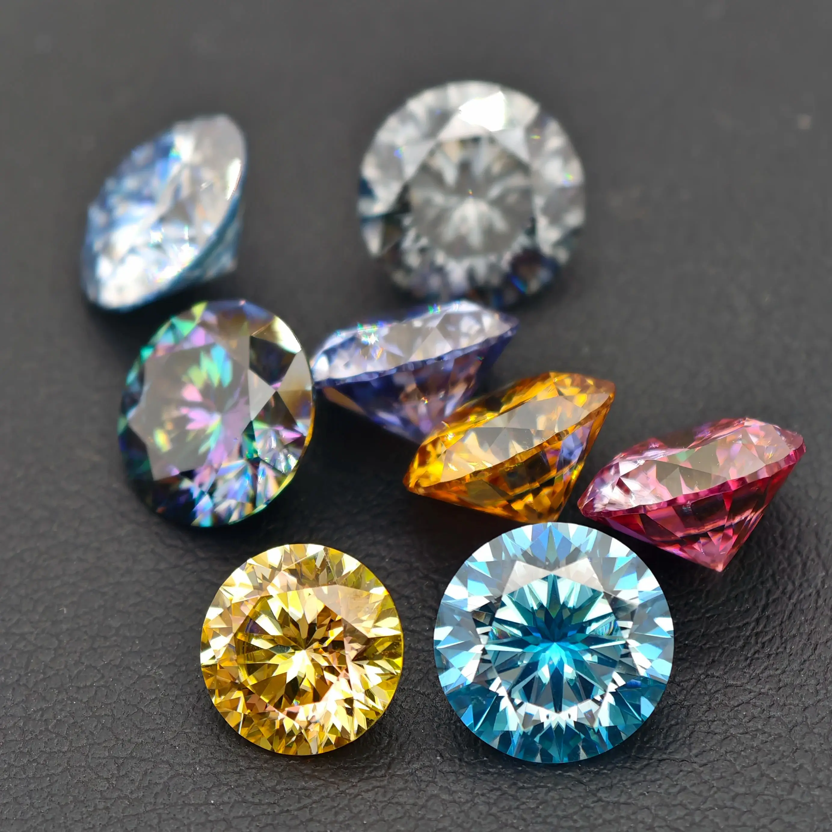 Lab Diamond Moissanite Red Green Blue Pink Purple Colors Plum Blossom Cut Moissanite Loose Stone Pass Diamond Tester with GRA