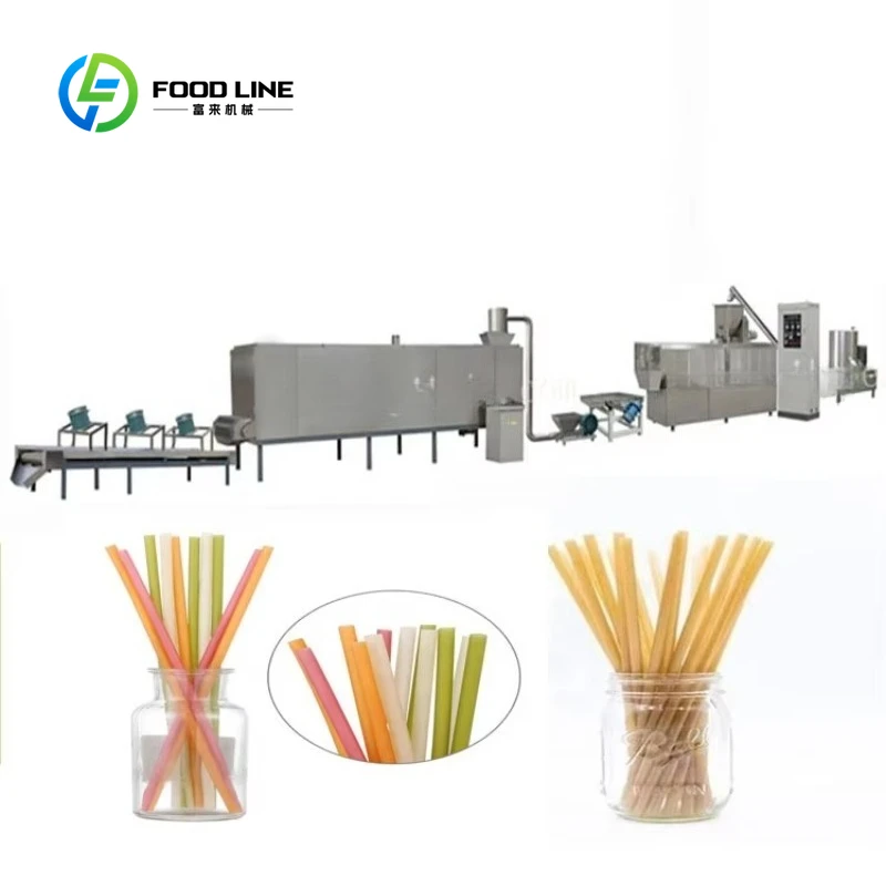 Customized High Efficiency Environmental Friendly Degradable Straw Extruder Production Line for Food Processing Machinery