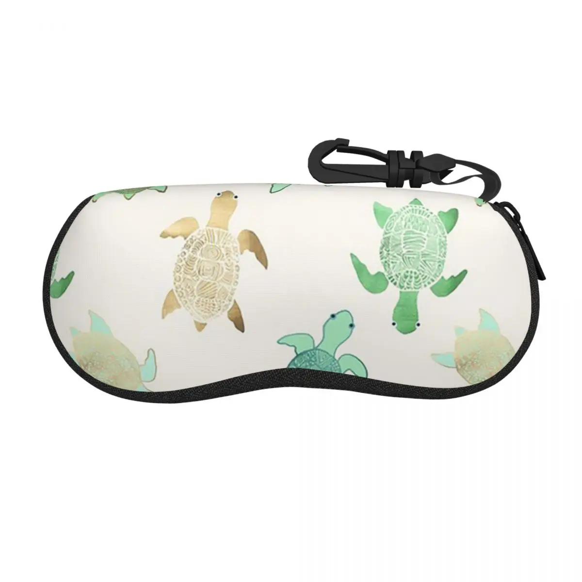 Gilded Jade & Mint Turtles Shell Glasses Case Protective Sunglasses Box Women Men Soft Eyeglass Bag Pouch