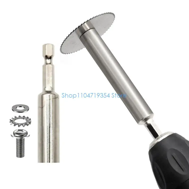 0XLD Sawing Blade Hexagon Shank Rod Featuring Screw & Washer Strong High Carbon Steel Construction Design Drill Compatibility