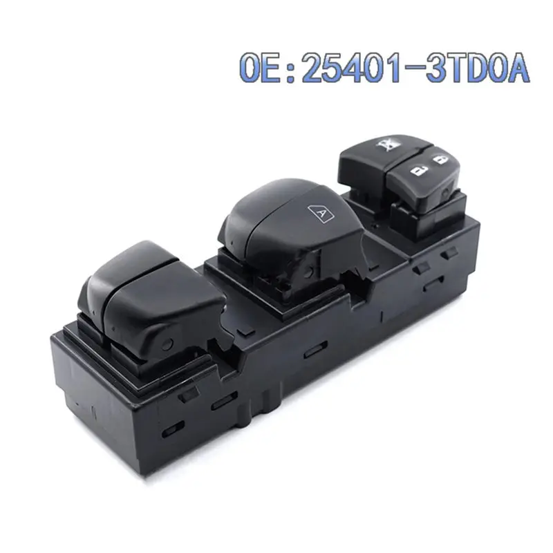 Car Window Lifter Switch Button Assembly Electric Glass Control 25401-3TD0A For Nissan Vehicle