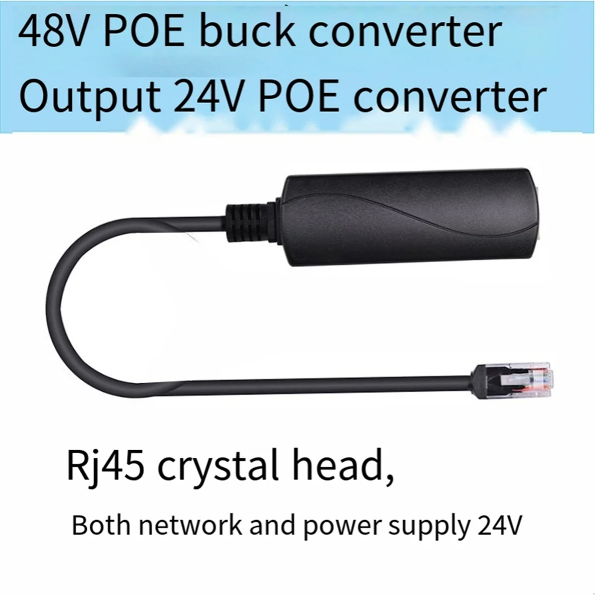 Convertitore POE da 48V a 24 V con velocità Ethernet da 100M PoE a 24 modalità regolatore di tensione B per passivo