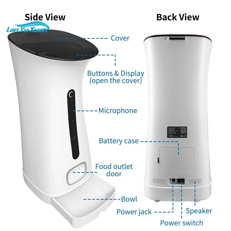 新しいトレンド スマート ペット フィーダー 自動犬 Ca-mera 7.5L インテリジェント付き