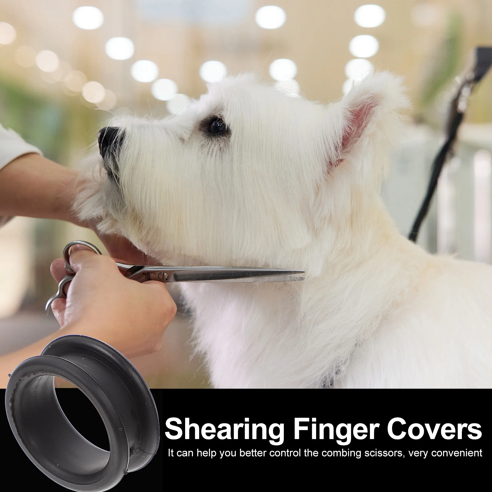 

10Pcs Hair Scissor Finger Rings Silicone Protective Covers for Hairdressing Pet Shears Anti-Skid Flexible Comfortable Finger