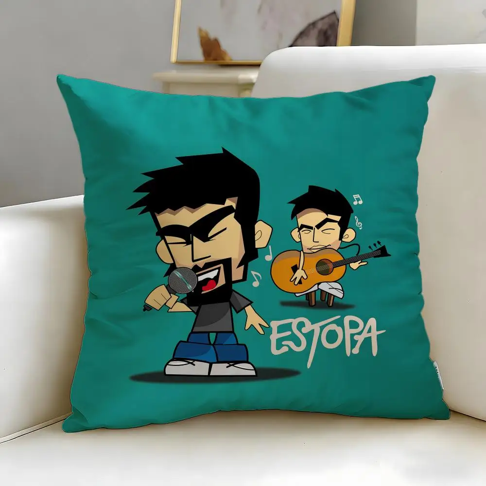 Band Estopa Cushion Cover Soft & Easy-Wash Pillow Case – Versatile for Couch, Bed, Travel and Office