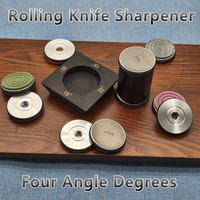 Rolling Knife Sharpener Kit For Straight Edge Roller Knife Sharpening With Industry Diamonds Chef Knife Set