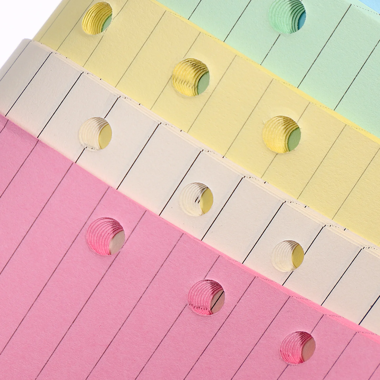 فضفاضة ورقة ورقة 6 حفرة لكمات حاكم ورقة ل A6 عبوات دفتر السفر مجلة كراسة الرسم مذكرة مذكرات ورقة إدراج #4