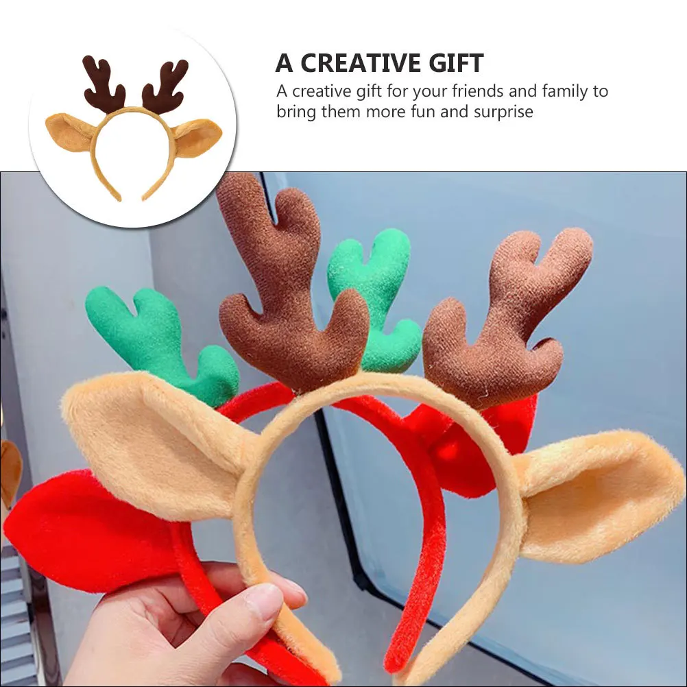

Christmas Antler Hair Hoop Xmas Headband For Adults Holiday Party Cosplay Accessory Hair Styling Tool