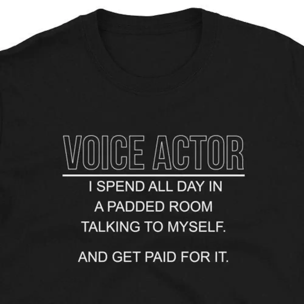 Voice Actor Talking To Myself Speaker T Shirt Dubbing Acting Over Microphone Synchronization