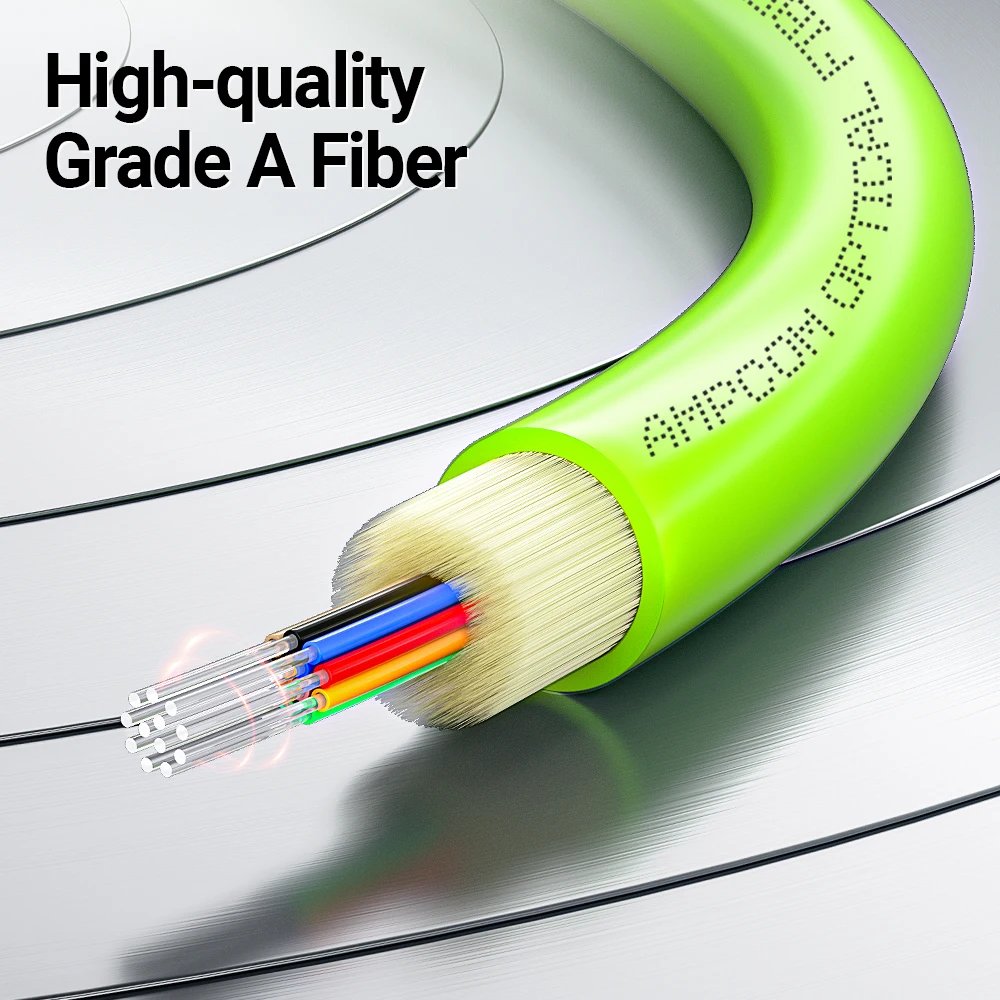 AMPCOM-Cable de fibra óptica MPO a MPO, accesorio multimodo OM5, LSZH OFNR