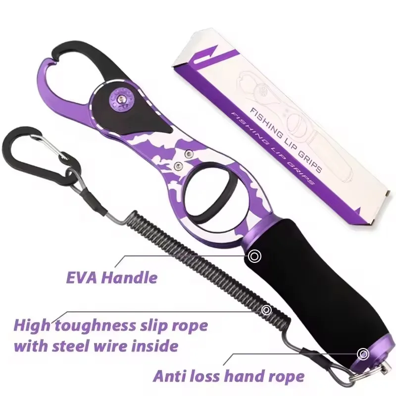 

Рыболовный захват — алюминиевый посадочный инструмент со шнурком, максимальный вес 40 фунтов, эргономичная ручка для соленой/пресной воды