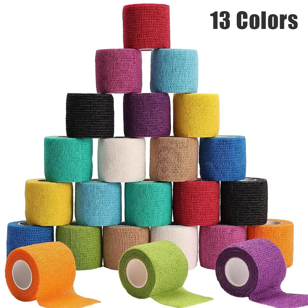 

24 шт., повязка для татуировки, обертывания, ленты, водонепроницаемые самоклеящиеся эластичные спортивные повязки для домашних животных, аксессуары для татуировок