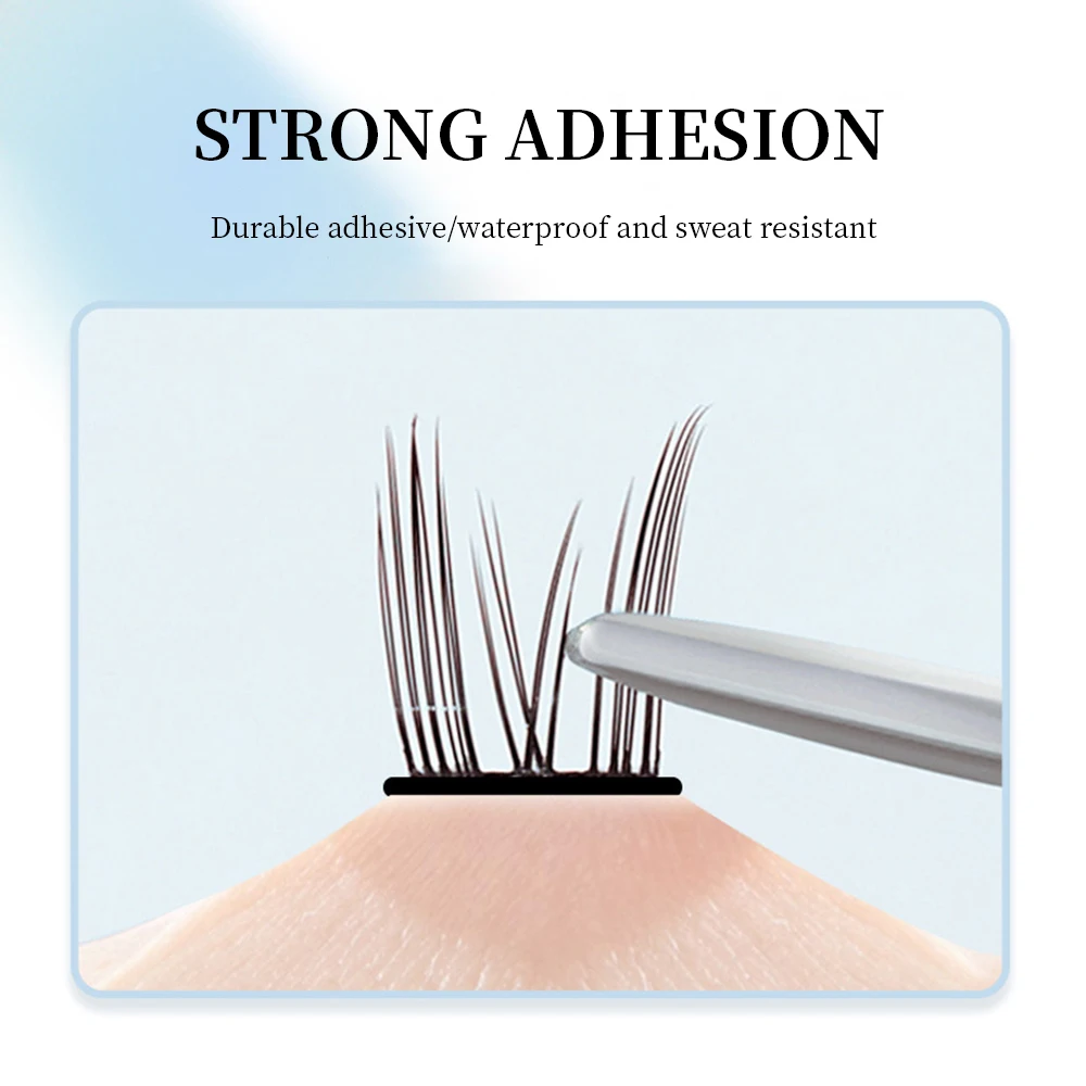 BQI 4mm&6mm False EyeLashes Glue Strips, Black Glue-Free Jelly Self-Adhesive Eyelashes Strips, False Eyelashes Makeup Tools