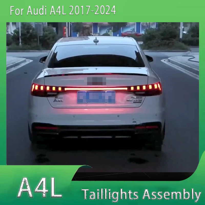 

Car Light for For Audi A4L A4 B9 2017-2024 LED Tail Lights LED Dynamic turn signal Through trunk taillights Rear Bumper Lights
