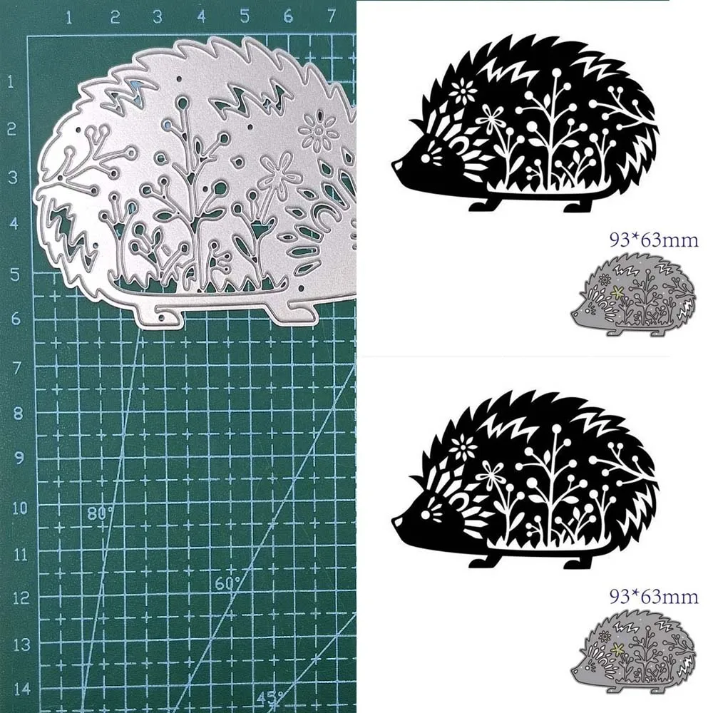 Metalowe matryce do wycinania zwierząt jeż do scrapbookingu dekoracyjne wytłaczanie rękodzieła forma do szablon wykrawacz