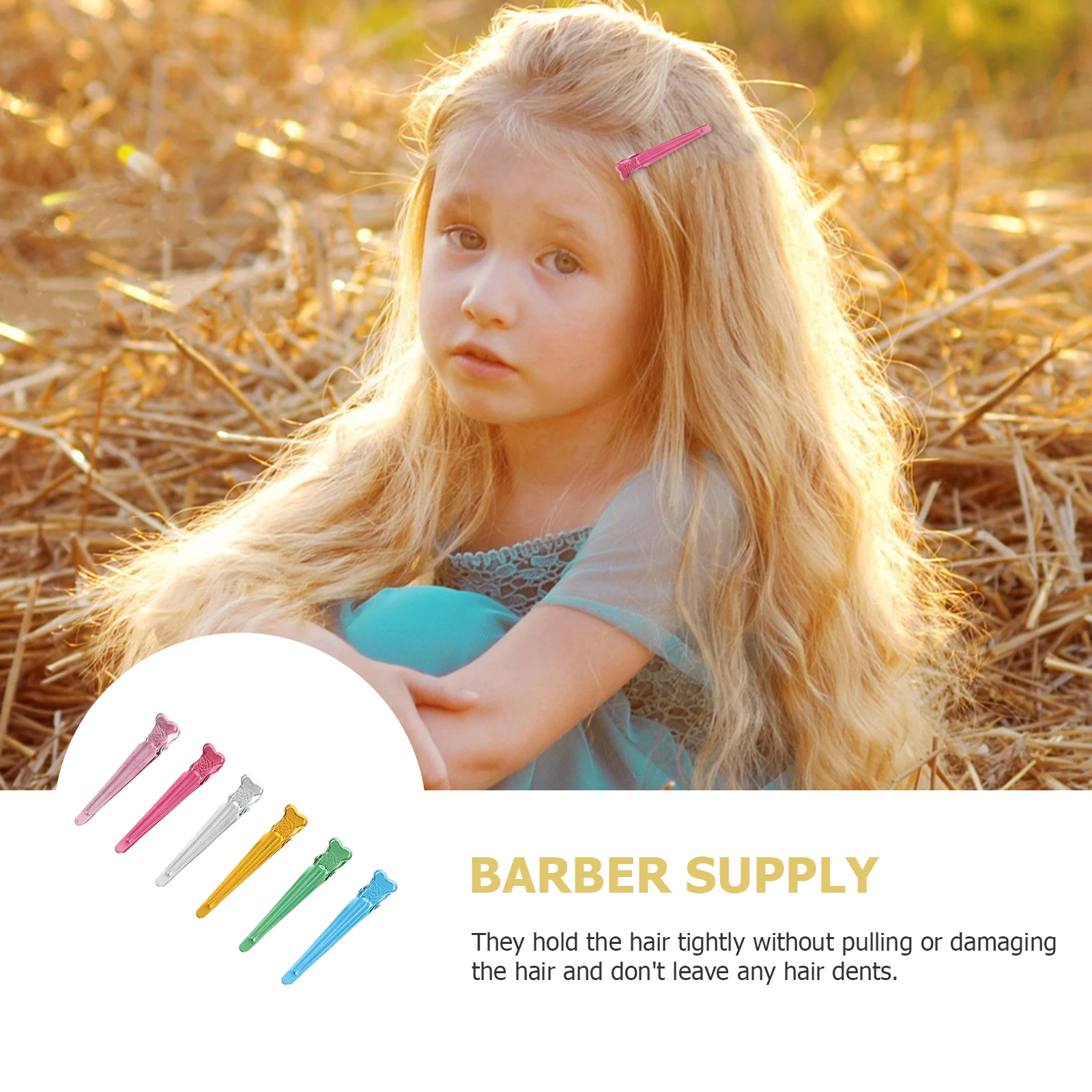 

50 Pcs Hair Clip Barber Hairdressing Clips Salon Modeling Partition Aluminum Divider