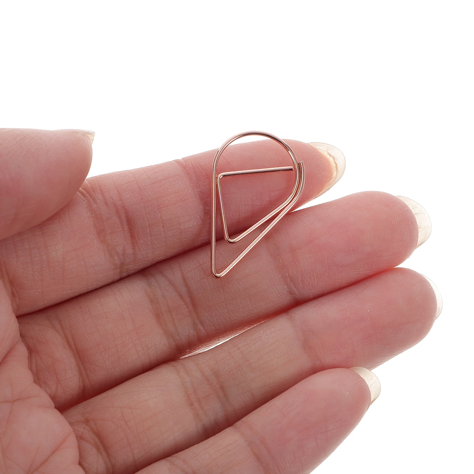 

10pcs Metal Water Drop Clips Paper Clips For Office Home School Bible Cards Documents Display Accessories