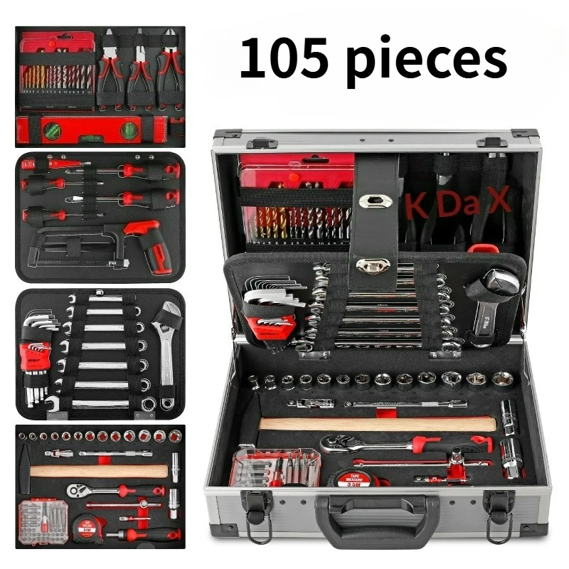 

Hand Tools Set Professional 120 Piece Mechanic Tool Kit Socket Wrench Ratchet Screwdriver Home Garage Auto DIY Tools Set