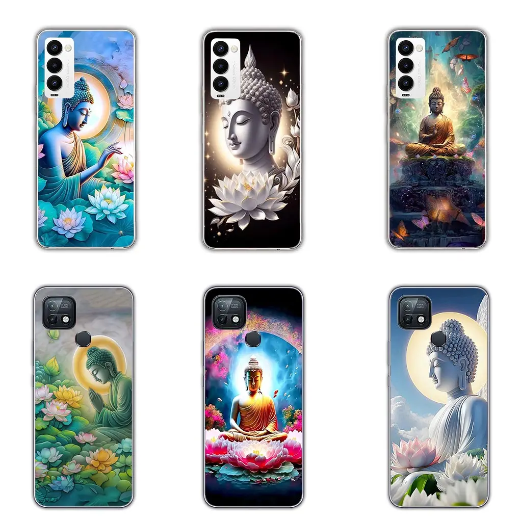 Lord Buddha Wallpaper Lotus Flower Phone for Motorola Moto G04 G71 G73 G32 G34 E7 E14 G7 G8 G9 G24 Power One Fusion Plus G52Case