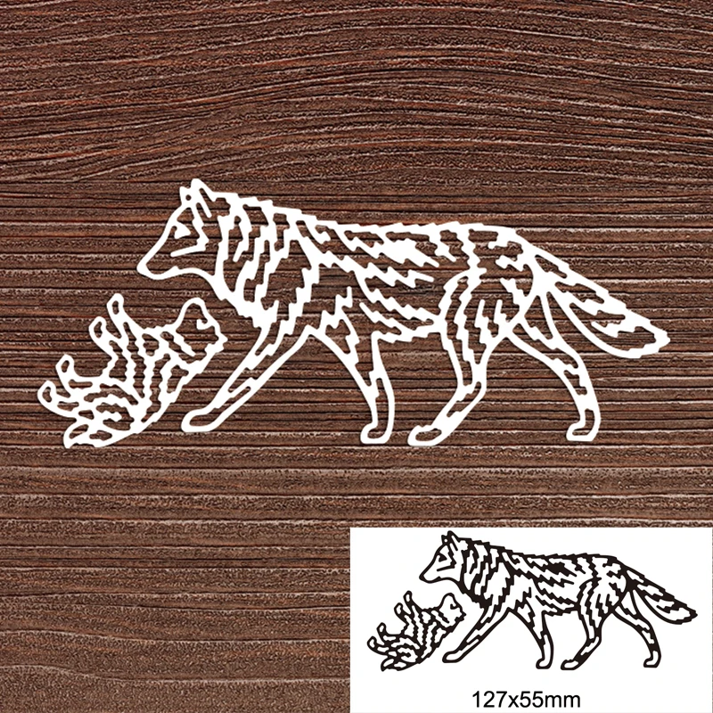 Wolf Mother and Son  Metal Cutting Dies For DIY Scrapbook Cutting Die Paper Cards Embossed Decorative Craft Die Cut New