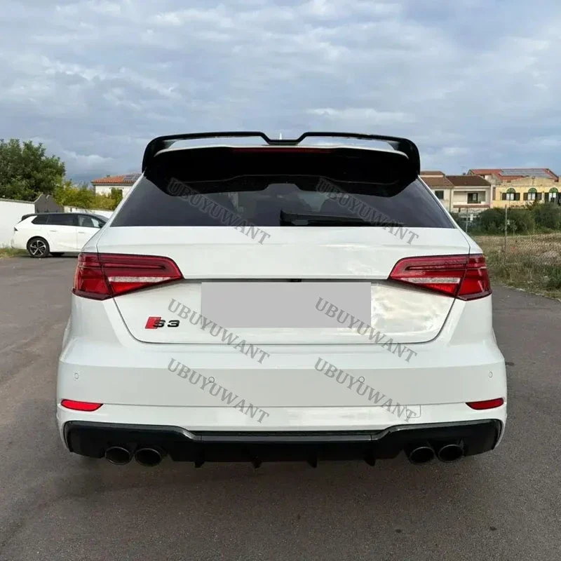 For Audi A3 S Line S3 8V 5Doors Hatchback 2013-2020 Oettinger Style ABS Rear Spoiler Tail Trunk Boot Wing Cover Car Accessories