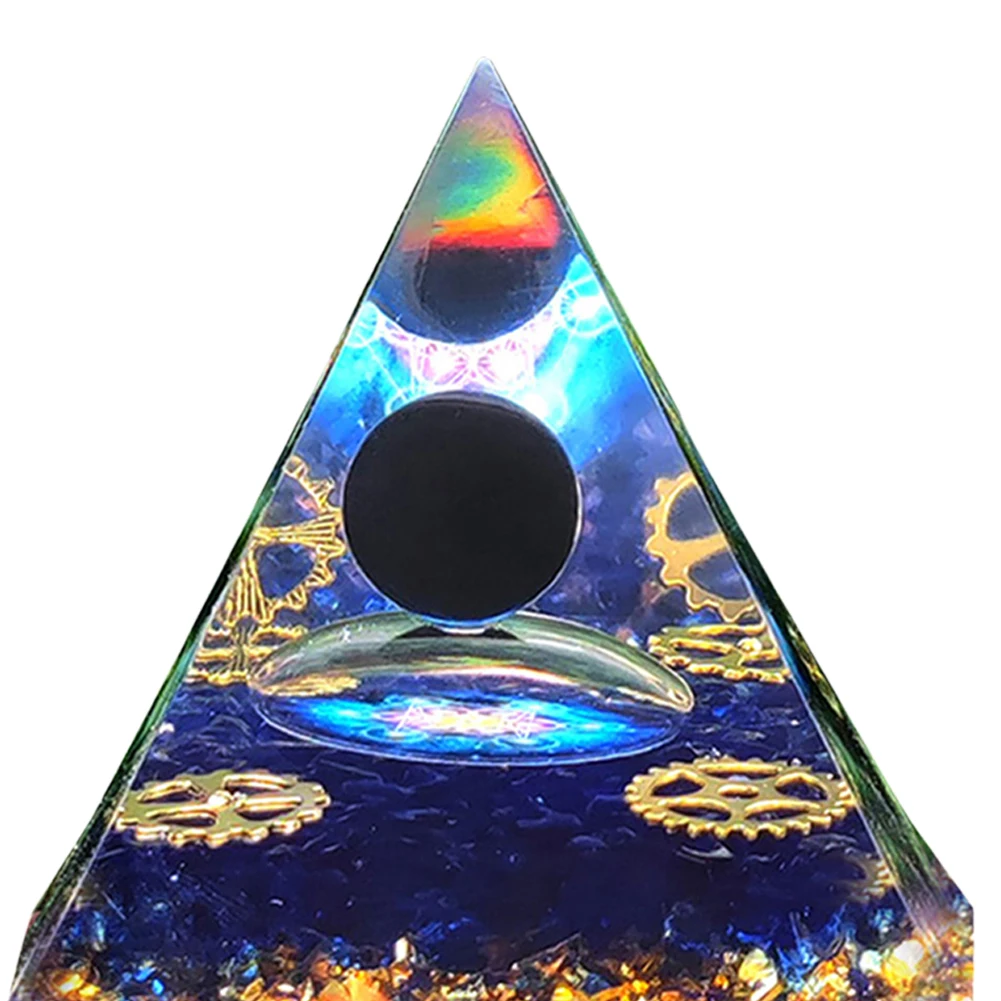 شفاف كريستال أورجونيت الهرم النحت الراتنج الفن الحرفية قالب سطح المكتب مكتب Orgone ديكور هدايا عيد الميلاد