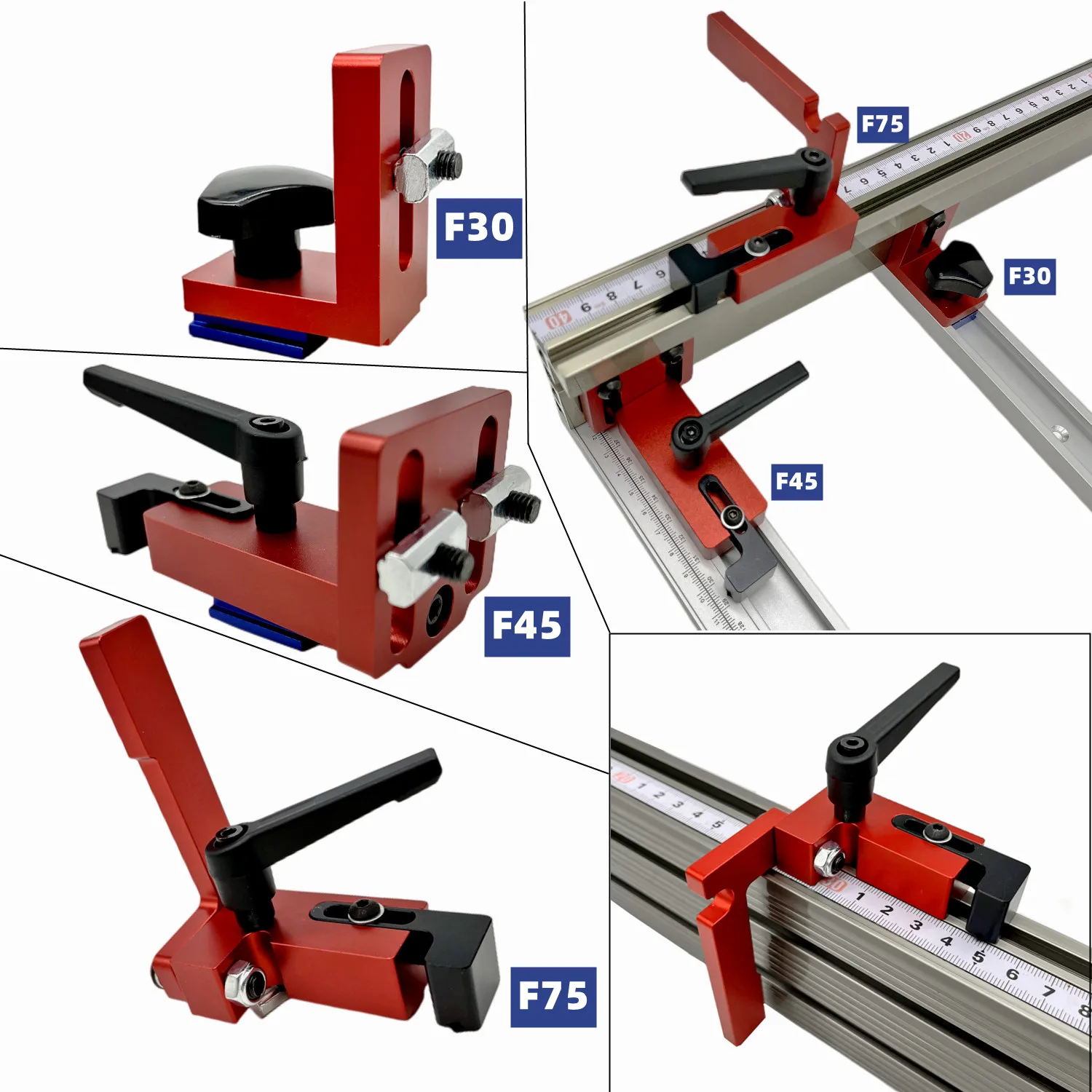 Woodworking T Slot Miter Track Fence Stop T-track Slot Sliding Connector Miter Track Stop Chute Locator Table Saw Rail Connector