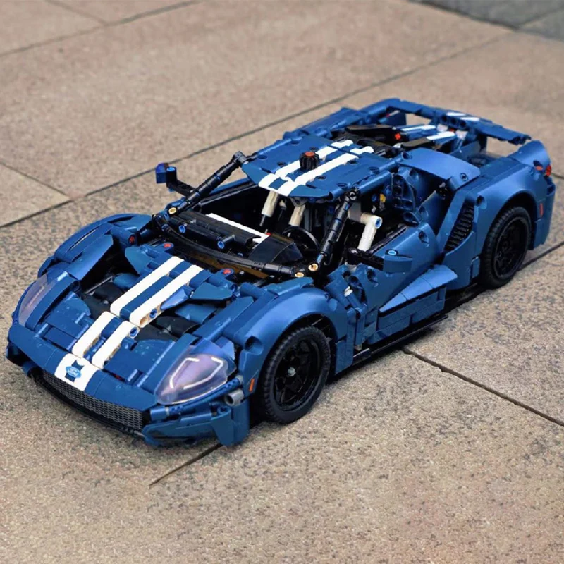 1466pcs Ford GT Sports Car Building Blocks Model Racing Vehicle Assemble Bricks Toys for Kids Adult Gift Compatible 42154