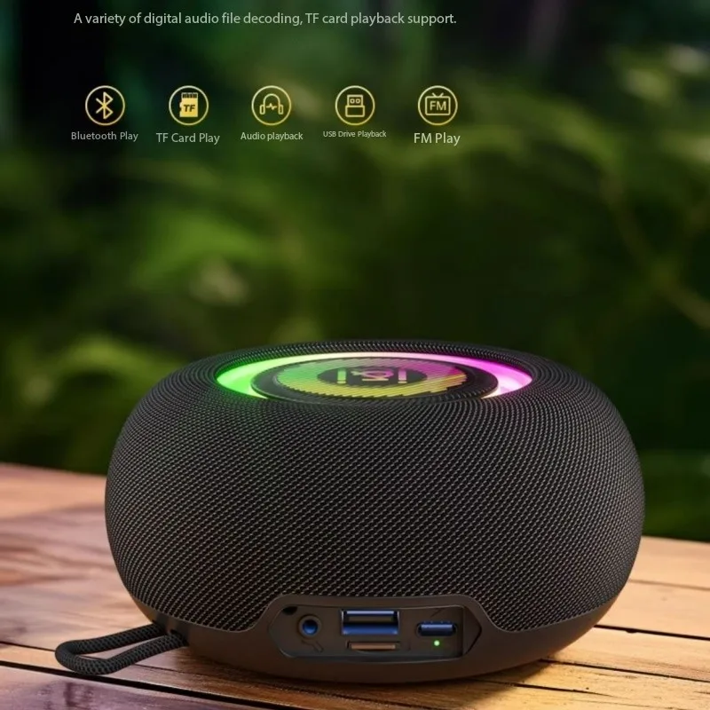 SOAIY S75 Bluetooth-динамик HIFI 3D стерео объемная звуковая система уличная водонепроницаемая звуковая колонка с RGB-подсветкой для кемпинга